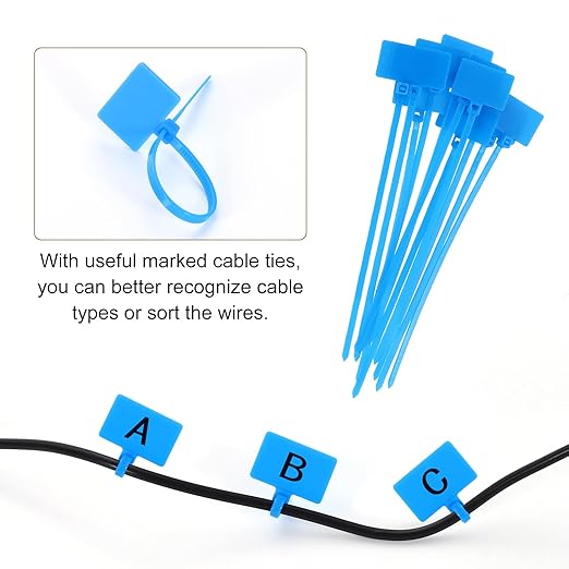 uxcell 2Pcs Cable Cord Grommet, 1-9/16"(40mm) Rubber Desk Grommets Wire Pass Through Hole Cover with Marked Cable Ties for Home Office Cable Wire Protection, Black