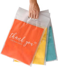 JinRuiKJ Frosted T-Shirt Bags with Handle, Thank You Bags for Small Business, Durable Self-Sealing Packaging Bags for Clothing, Boutique & Shipping - 10x13 Inch 25 Pcs