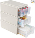 Readsky 6 Quart Stacking Plastic Storage Drawers, Drawer Unit Plastic, 3 Packs