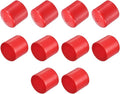 uxcell 10pcs Rubber End Caps 39mm ID Vinyl Round End Cap Cover Screw Thread Protector Red