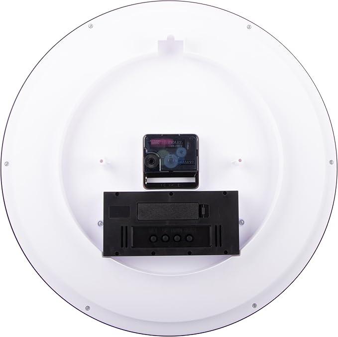 OSTAR 14" Large Analog Digital Display Wall Clock Silent Non-Ticking, Day of The Week Temperature Battery Operated Clock for Living Room Bedroom Kitchen