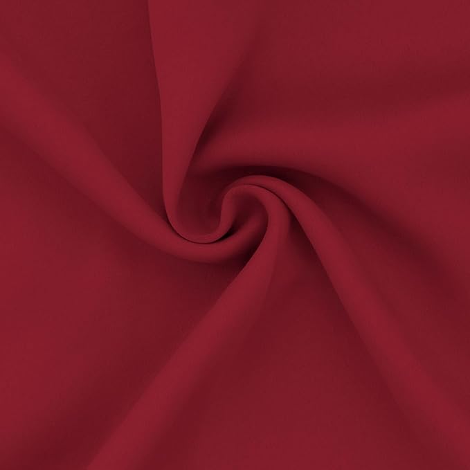 Easy-Going Rod Pocket Blackout Curtains for Bedroom, Room Darkening Window Curtains for Living Room, Thermal Insulated Noise Reduction Solid Window Drapes, 2 Panels(42x36 in, Christmas Red)