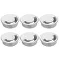uxcell 6 Pcs Desk Grommet, 60 Mm/2.36 Inch Cable Wire Grommet Organizer, Desk Hole Cover for Home Office Computer Equipment, Silver