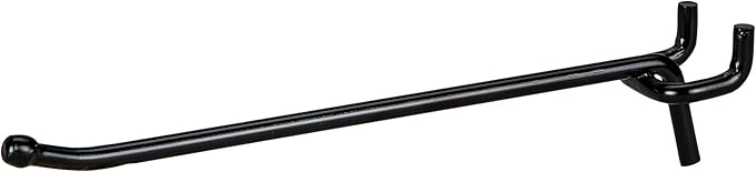 Presa Heavy Duty Black Steel Peg Board Shelving Hooks, 6-Inch, 50-Pack