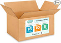 Medium Moving & Shipping Boxes 16 x 10 x 8 inches (5-Pack) - Extra Strength 200 lb vs Regular - Corrugated Packing Boxes - Cardboard Box for Delivery - Box for Shipping by IDL Packaging