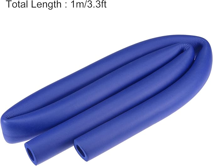uxcell Foam Tubing for Handle Grip Support, 18mm ID 30mm OD 1m Length Blue