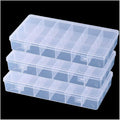 3pcs Clear Storage Small Parts Organizer Box Storage Bin With Dividers Multi Compartment for Beads Art DIY Tackle Box Organizer (Small 18 - compartment)