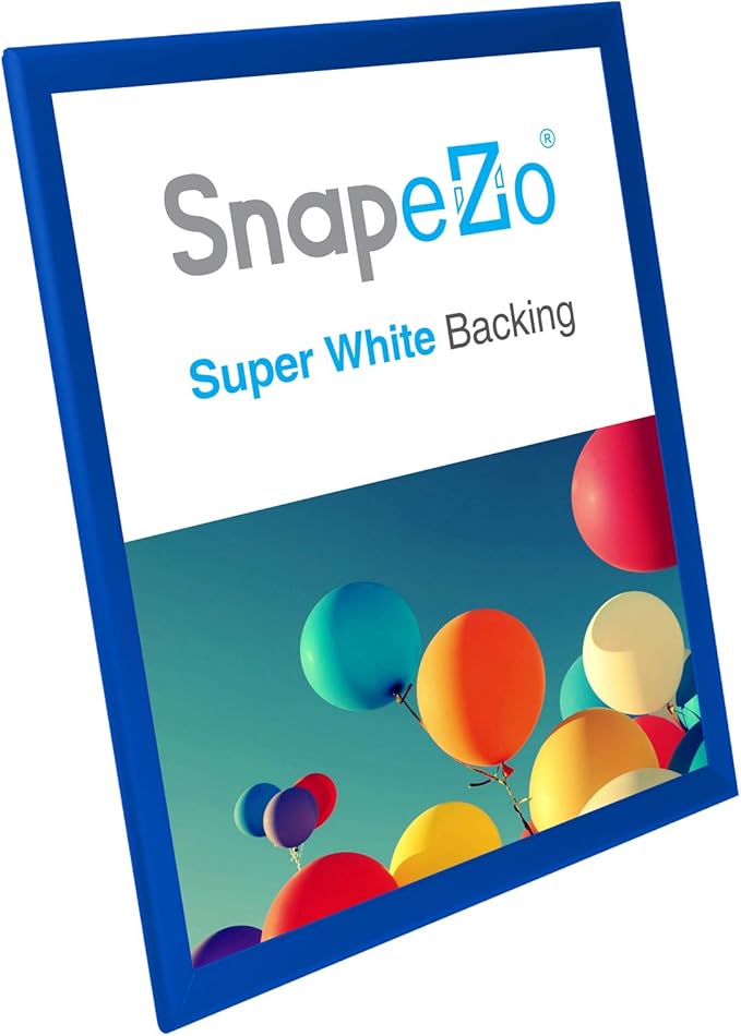 SnapeZo Photo Frame 16x20, Blue, 1.25 Inch Aluminum Profile, Front-Loading Snap Frame, Wall Mounting, Professional Series