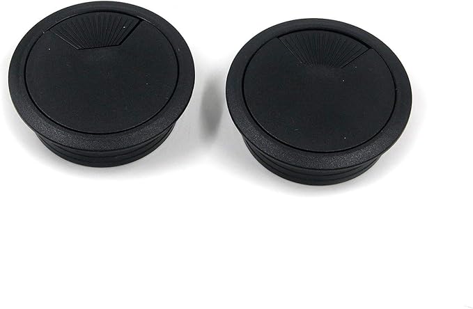 Quluxe Desk Grommet, 2-3/4 Inch Plastic Desk Cord Cable Hole Cover Grommet -Black (Pack of 20)