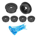 uxcell 6Pcs Cable Cord Grommet, 1-3/16"(30mm) Rubber Desk Grommets Wire Pass Through Hole Cover with Marked Cable Ties for Home Office Cable Wire Protection, Black