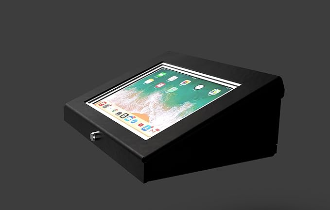 TABcare Easy Wall Mount Security Tablet Kiosk for Samsung Galaxy TAB S9 FE 10.9" S10 FE S10 Lite 10.9" Designed for Integration of USB Hub, Printer, CC Reader & All Your Peripherals (Black)