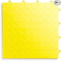 RaceDeck CircleTrac, Durable Interlocking Modular Garage Flooring Tile (24 Pack), Yellow