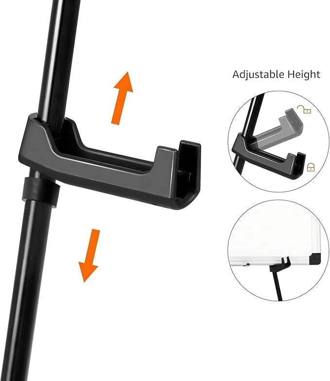 Amazon Basics Easel Display Stand, Instant Floor Poster, Lightweight, Collapsible and Portable with Tripod Base, Black Steel (supports 5 pounds)