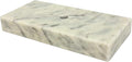 Genuine Marble Trophy Base – Polished Beveled Display Stand with Center Hole, 3/4" Thick, Multiple Sizes for Awards, Crafts & 3D Prints (White Marble, 2.5x5 inch)