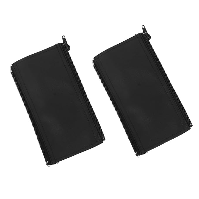Universal Stroller Handle Sleeve Cover with Zipper Cleanable for Stroller Cart Replacement Grip Bar Handlebar 7.5 x 4.3 inch(Black)