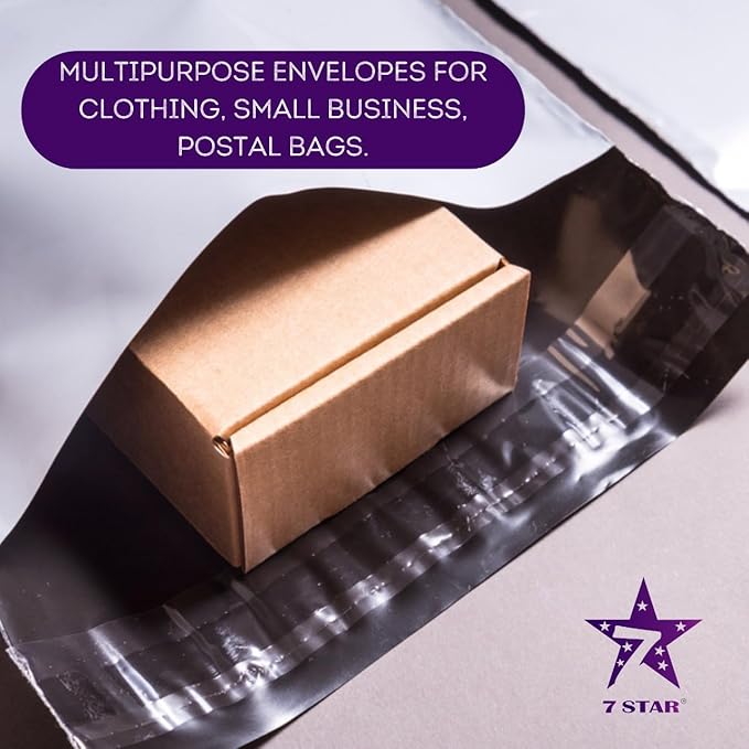 7STAR 9x12 Poly Mailers – Self-Sealing Shipping Envelopes, Tear-Resistant Waterproof Mailing Bags, 2.75 Mil Thick – Available in 1000 or 2000 Count (White, 9" x 12", 2000, Count, 1)
