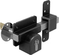 GateMate Long Throw Gate Lock, Euro Profile Keyed Alike Gate Lock for Sheds, Gates & Garage Doors, Keyed Both Sides, 316 Stainless Steel, for Wooden Gates & Doors Up to 2” (50mm), 5 Keys