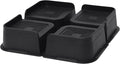 Bed Risers 2 inch, 3 inch, 4 inch, 6 inch or 8 inch Heavy Duty Furniture Risers, Up to 6000 Lbs L Shaped Design Bed Lifts Blocks for Couch Desk Sofa Table (Black, 2 Inch 4 Pack)