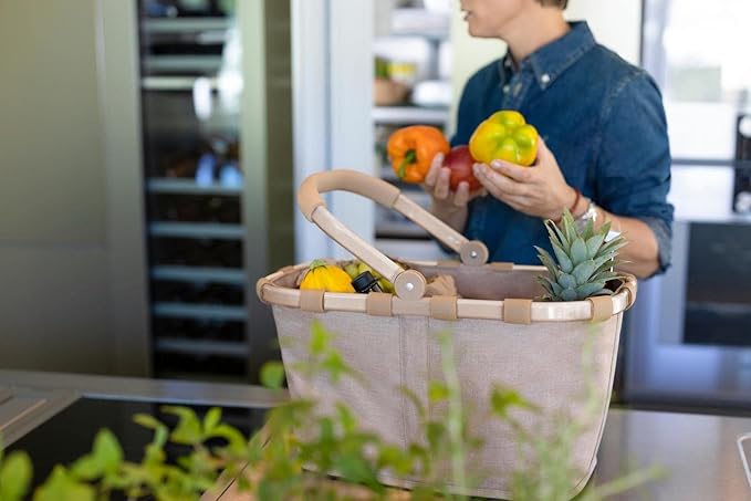 reisenthel carrybag twist coffee - Sturdy shopping basket with plenty of storage space and practical inner pocket - water-repellent