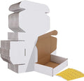 HORLIMER 40 Pack 7x5x2 Shipping Boxes, White Corrugated Cardboard Box for Mailing, Packaging, Small Business