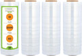 PSBM 128 Rolls 12 Inch x 2000 Feet 60 Gauge Stretch Film/Wrap, Heavy Duty Industrial Strength Clear Shrink Plastic Wrap for Moving, Packing, Shipping, Pallet Wrapping & Storage