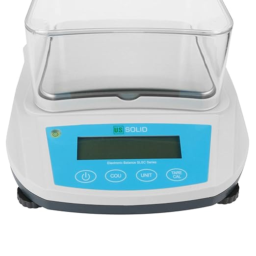 U.S. Solid Precision Lab Scale 1000g x 0.01g- High Precision Analytical Balance w/USB and RS232 Interface, Detachable Draft Shield, Calibration Weight,100-240 VAC
