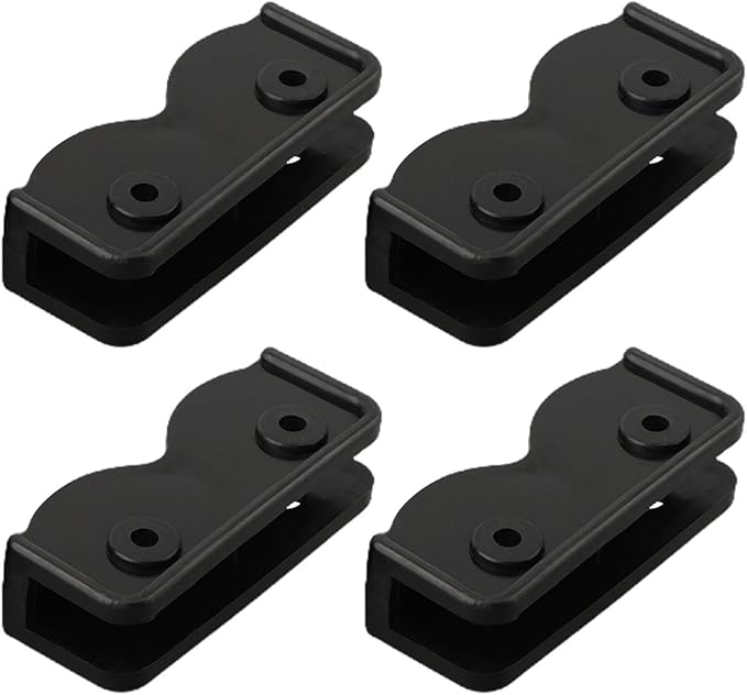 4Pcs 2-Way Pop-up Gazebo Replacement Connector Spare Parts Rectangular Bracket Set, Tent Replacement Connector Spare Support Rectangular Bracket Black Plastic