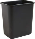 United Solutions 7 Gallon / 28 Quart Efficient Trash Wastebasket, Fits Under Desk, Small, Narrow Spaces in Commercial, Kitchen, Home Office, Dorm, Easy to Clean, Black (Pack of 1)