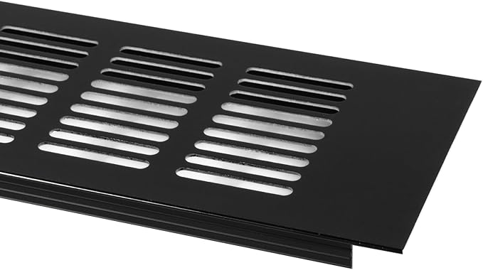Vent Systems 16 x 3 Inch (Outer Dimensions) Air Supply Ventilation Grille - Brown Aluminum Rectangle Intake/Exhaust Door Vent Deflector - HVAC for Home Improvement Floor, Wall Duct Cover