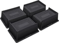 Bed Risers 3 Inch Heavy Duty,Oversized Couch Risers, Extra Wide Furniture Risers for Sofa Table Desk Headboard Chair Lifting,Rectangle Risering Blocks Support 6000 lbs(4 Pack Black)