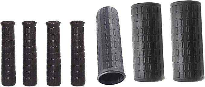Rubber Wheelbarrow Handle Grips Round Tube Replacement Covers Anti Slip Garden Cart Handles With Ergonomic Design For Hand Truck Dolly Garden Tools Black 2 Pack(114 x 18mm)
