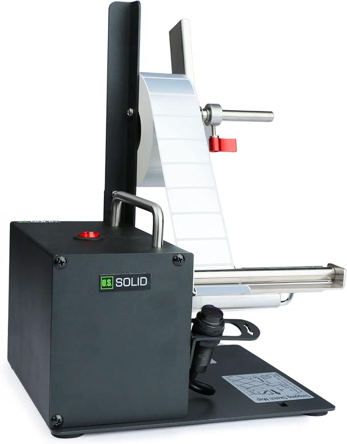 U.S. Solid Automatic Label Dispenser Machine for Translucent and Opaque Labels - Fits Labels 0.40"-4.52" Wide and 0.32"-5.11" Long