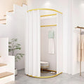 Clothing Store Fitting Room with Shading Curtain, Portable Temporary Mobile Privacy Protection Dressing Room, Foldable Mall Simple Changing Room and Temporary Mobile Room, 200x100x95cm(White)