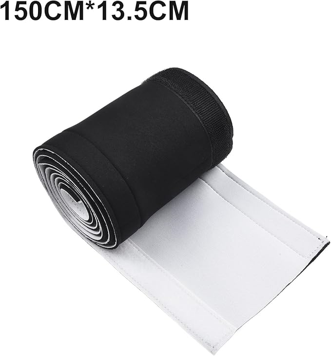 Cable Management Sleeve Flexible Neoprene Wire Cord Organizer Wrap Cover for Home Office Entertainment, Black 150cm(150cm*13.5cm)