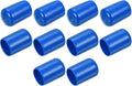 uxcell 10pcs Rubber End Caps 18mm ID Vinyl Round End Cap Cover Screw Thread Protectors Blue