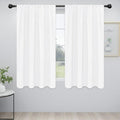 Easy-Going Rod Pocket Blackout Curtains for Bedroom, Room Darkening Window Curtains for Living Room, Thermal Insulated Noise Reduction Solid Window Drapes, 2 Panels(52x56 in, White)