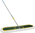48-Inch Commercial Dust Mop for Hardwood Floors, Large Dry Mop with Reusable Cotton Yarn Head, Telescopic Stainless Steel Handle - Ideal for Industrial Floor Cleaning, Marble, Laminate