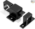 6 Packs Self-Closing Latches, Black Spring Door Lock, Aluminum Alloy Automatic Gate Latch with Spring Loaded Pin, Security Window & Cabinet Lock