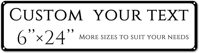 Custom Sign, custom street sign，Aluminum Weatherproof Metal Sign Multiple Sizes, Reflective double-sided, Business, Workplace, office, Home, Delivery Signs(6 * 24 Inch)