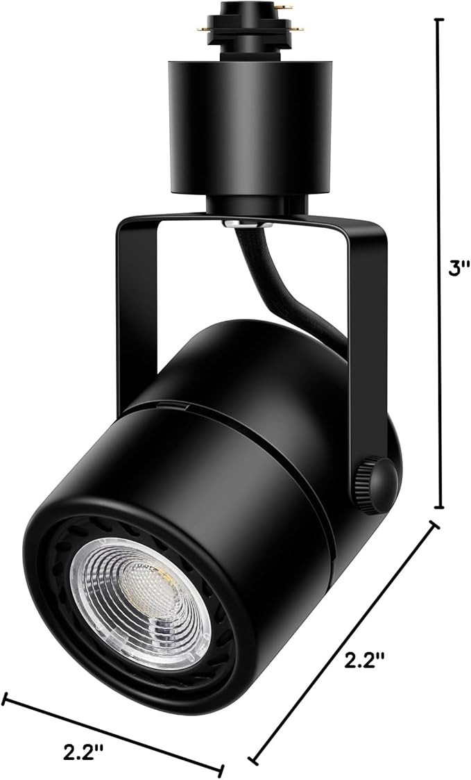 Track Lighting Heads 10W 4000K Cool White Dimmable Bright LED Track Lights Fixtures for Accent Retail Kitchen Artwork,120V Linear Track Light H Type-CRI90+ 24° 1000lm - 20 Pack (Black)