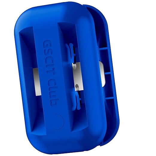 GSCIT Club Edge Banding Trimmer, Tungsten Carbide Blades Hand Planer Edging Bander for Burrs Edge Trim Planer Wood Scraper Edge Banding Tools Cutter PVC ABS Melamine (Blue)