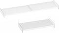 Closet Organizer Tension Shelves Expandable Cabinet Storage Shelving Rack Heavy Duty Metal DIY Divider for Cabinet Wardrobe Cupboard Pantry Kitchen Bedroom,White,2packs