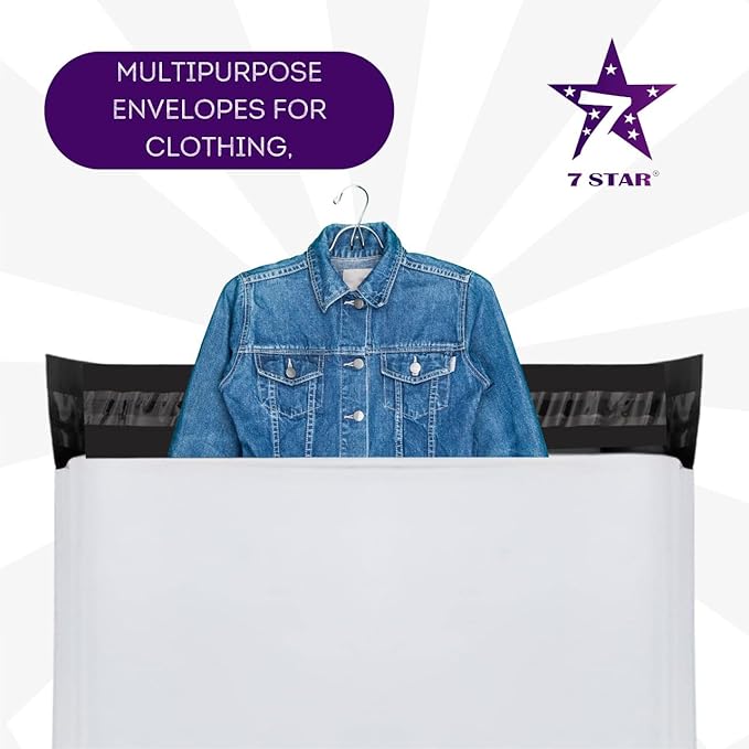 7STAR 14x20 Poly Mailers, 650 Count – 2.75 Mil Self-Sealing Waterproof Tear-Resistant Shipping Bags for Clothing, Packaging, and E-Commerce