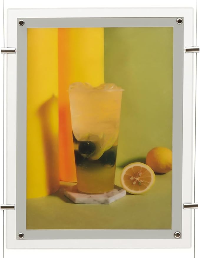 3PCS A3 Portrait Real Estate Window Advertising Display Hanging Light Box Frame Acrylic Frame Sign Holder