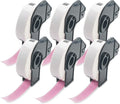 BETCKEY - File Folder Labels Replacement for Brother DK-1203 (0.66 in x 3.4 in), Compatible with Brother QL Label Printers [6 Rolls/1800 Labels, Pink]
