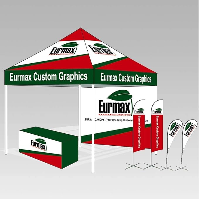 Eurmax USA 5'x5' Pop Up Canopy Tent Commercial Instant Canopies with Heavy Duty Roller Bag,Bonus 4 Sand Weights Bags (Sky Blue)
