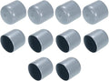 uxcell 10pcs Rubber End Caps 32mm(1.3") ID Vinyl Round End Cap Cover Screw Thread Protectors Grey