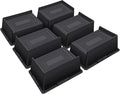 Bed Risers 3 Inch Heavy Duty,Oversized Couch Risers, Extra Wide Furniture Risers for Sofa Table Desk Headboard Chair Lifting,Rectangle Risering Blocks Support 6000 lbs(6 Pack Black)