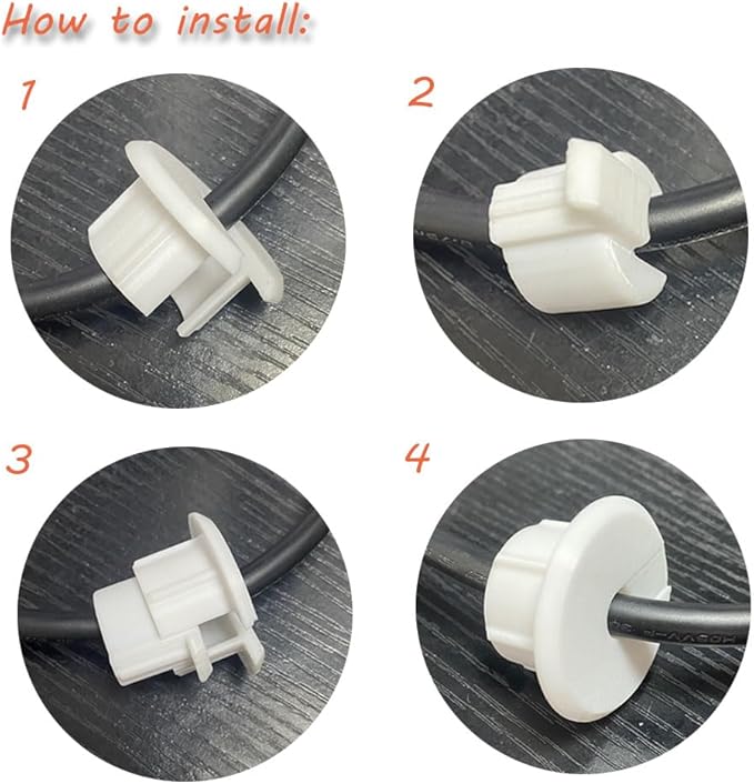 Wall Bushing Grommet for Starlink Dishy Router Ethernet adapter Cable, Starlink Cable Routing Kit Feed-Through for 1 inch Wall Hole and Furnitures Wire Hole (White, 1 Pack)