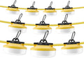 LED Construction String Lights 100FT, 10000 LM, 5000K Daylight LED String Work Lights, 100W Temporary Lighting for Job Site Outdoor Indoor, IP65 Waterproof Temporary Construction Lights, ETL Listed